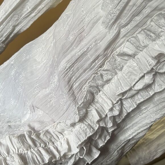 Denver Hayes White Womens Button Down V Neck Shirts Long Sleeve. - Picture 14 of 14